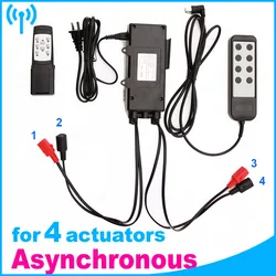 Input AC 100-240V For 4 Linear actuators 8keys Asynchronous DC 24V electric adapter Manual switch Wireless remote controller kit