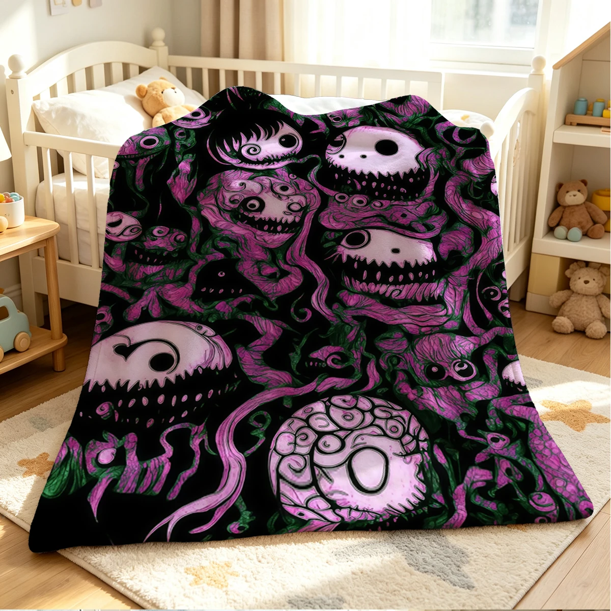 Chaos Spawn Flannel Blanket Warm Soft Halloween Christmas Couch Warm Cozy Decorative Decor Gift for All Season