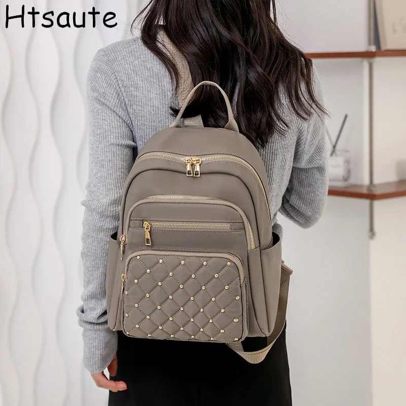 

Backpacks New Arrival Fashion And Casual Oxford Cloth Shoulder Bag For Women Contrast Color Large Capacity Water Proof Backpack