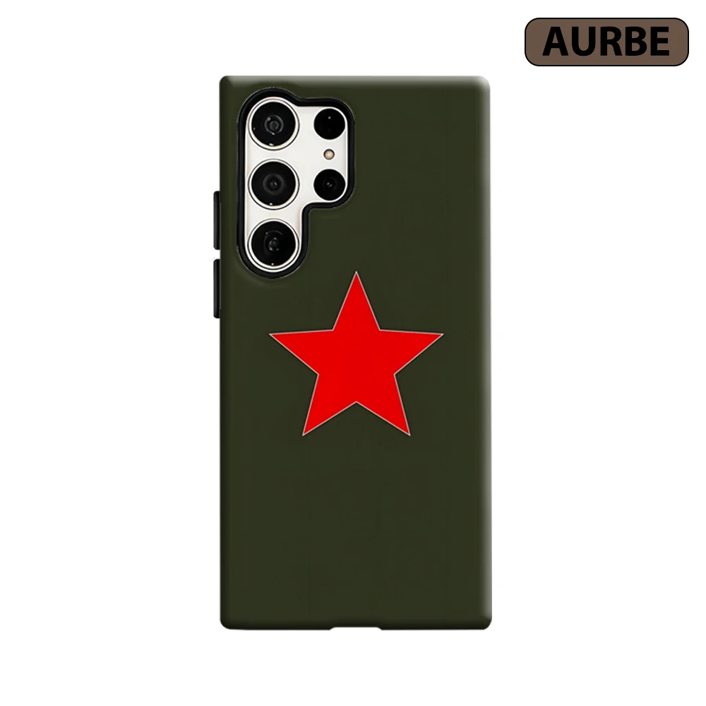 Scarlet Star Phone Case for Samsung Galaxy S26 S25 Ultra S24 S23 Ultra Plus Shockproof Double Layer Tough Back Cover