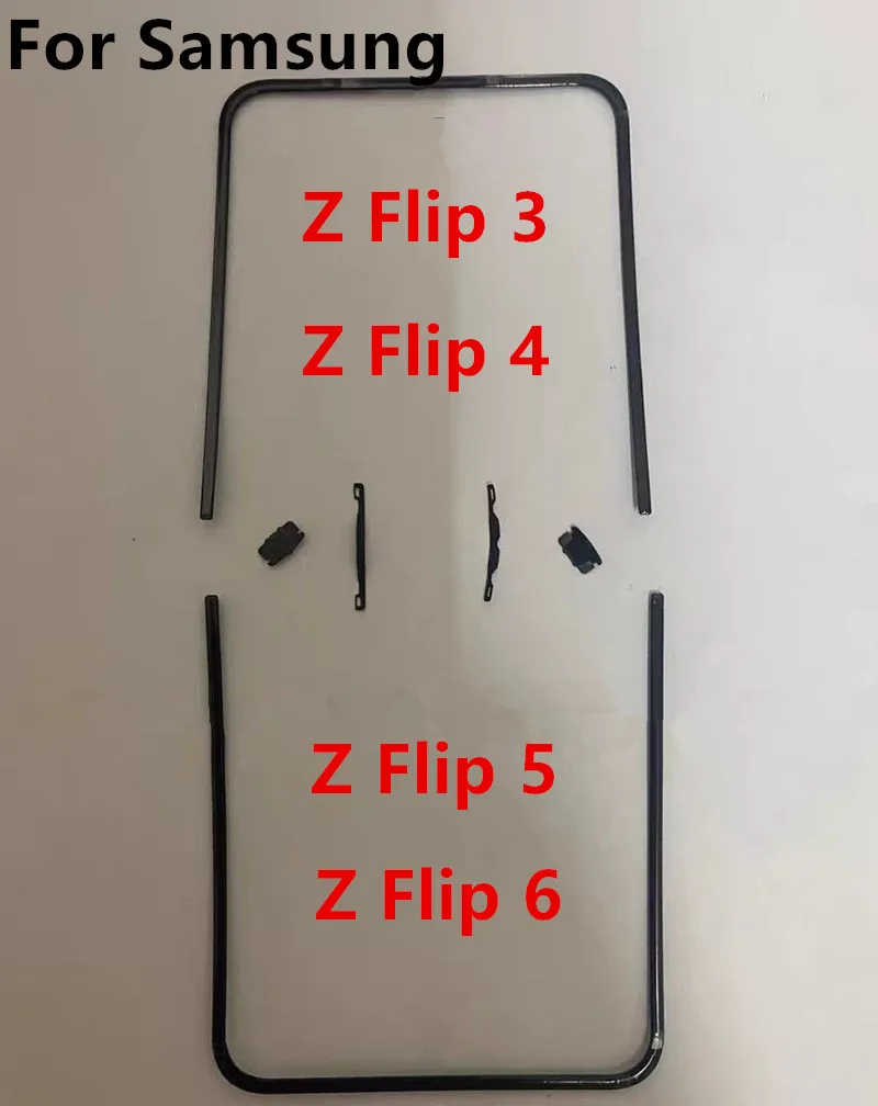 Middle Frame Bezel For Samsung Galaxy Z Flip 6 5 4 3 F741 F731 F721 F711 Edge Strips Stand Housing Repair Part + Buckle Connect