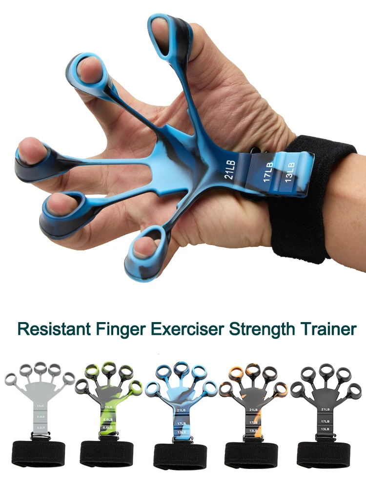 Finger Gripper Resistant Hand Grip Strengthener Recovery hand grip Guitar Finger hand expander Flexion Extension Training