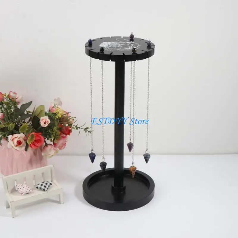 G6DE حامل حجر كريستال حامل عرض كريستال حامل عرض البندول الخشبي