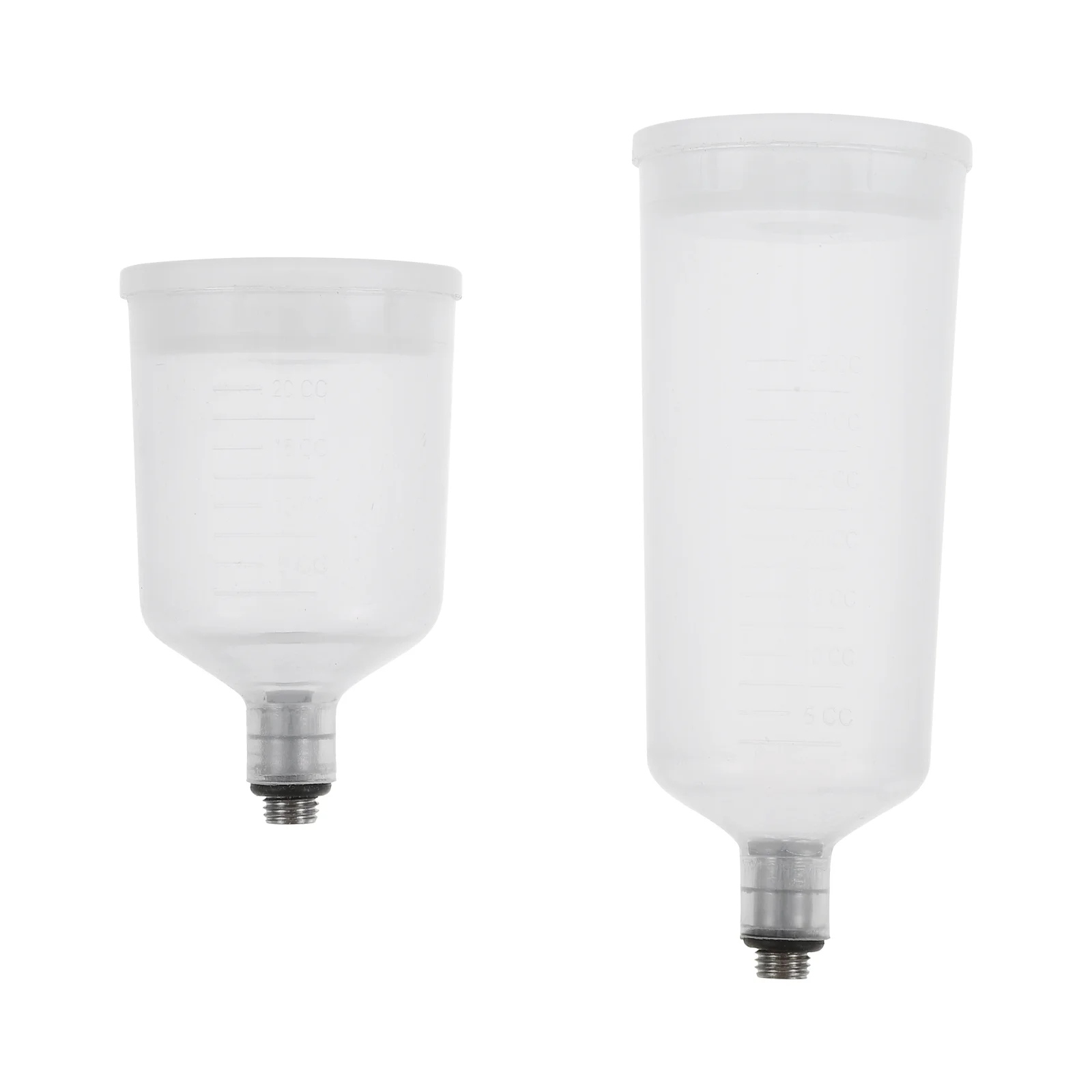 2 PCS Airbrush Pot Siphon Feed Airbrushes Brands Professional Paint Cup Bottles Container Clear Refillable