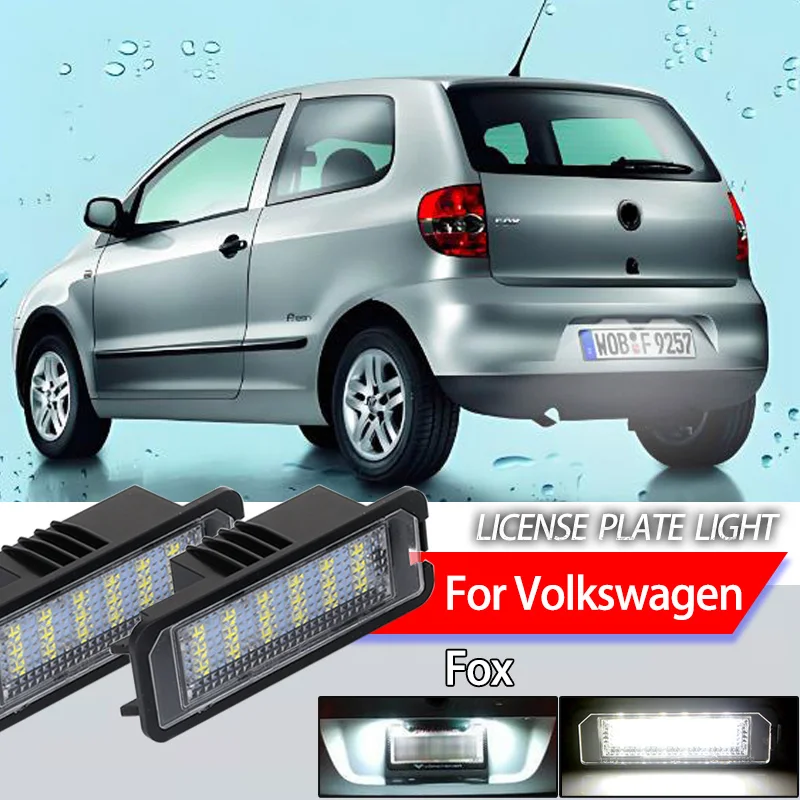 

Светодиодные лампы Canbus без ошибок, лампа освещения номерного знака для Volkswagen VW Fox 2007 2008 2009 2010 2011 2012 2013 2014 автомобиля