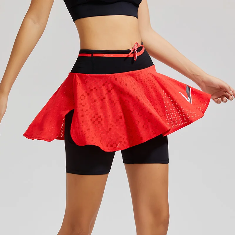 Summer Running Skirt Women Athletic Leisure Culottes Sports Golf Skorts Drawstring Gym Training Yoga Skirts Short With Pockets