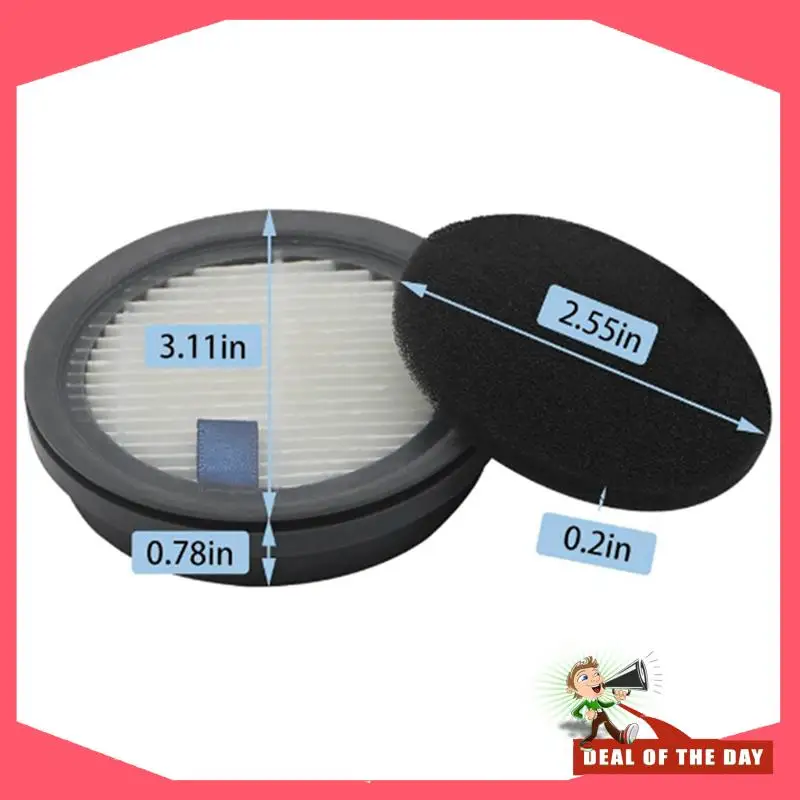 Consegna in 24 ore Confezione da 3 filtri HEPA e accessori per filtri in spugna da 9 pezzi per Afoddon A200pro/A200, per NEQUARE S12, S25, S26, S25