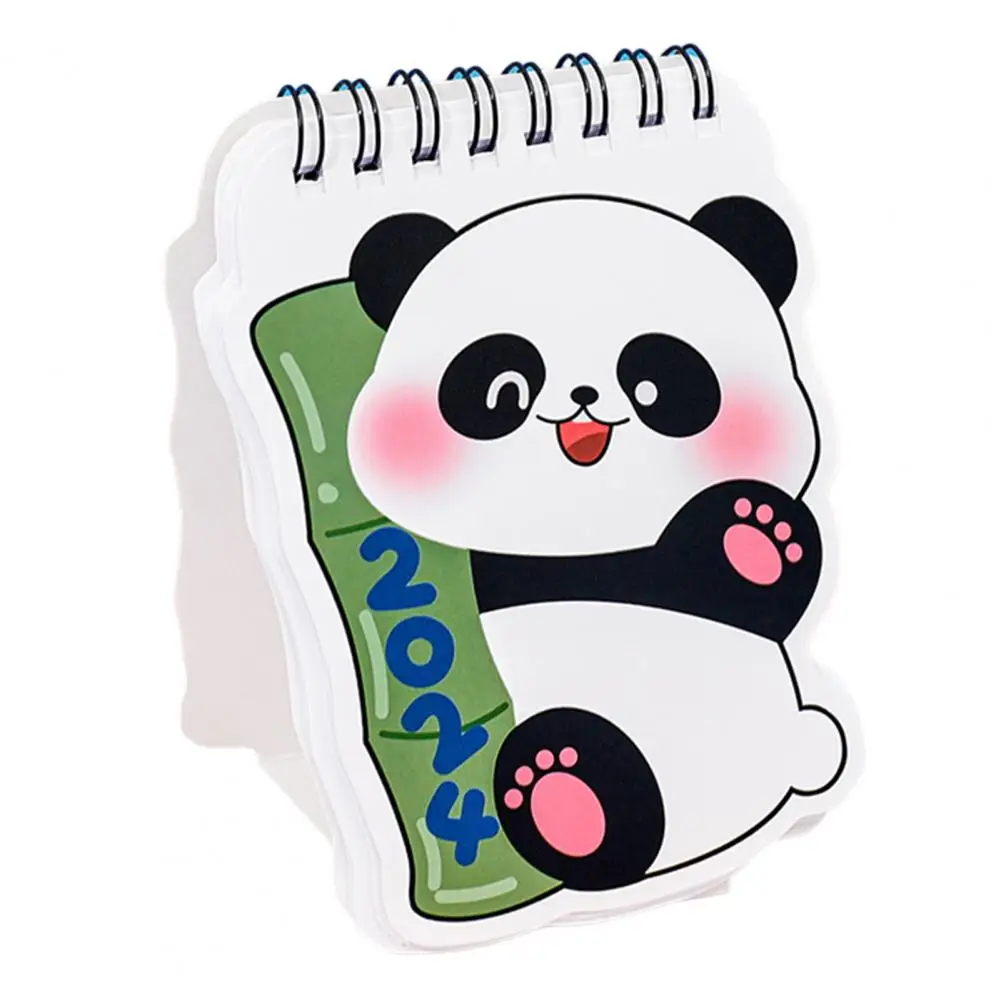 Bureaukalender Cartoon Panda Patroon 2024 Kalender Beheren Tijdplantaken Minikalender Thuisschoolkantoor