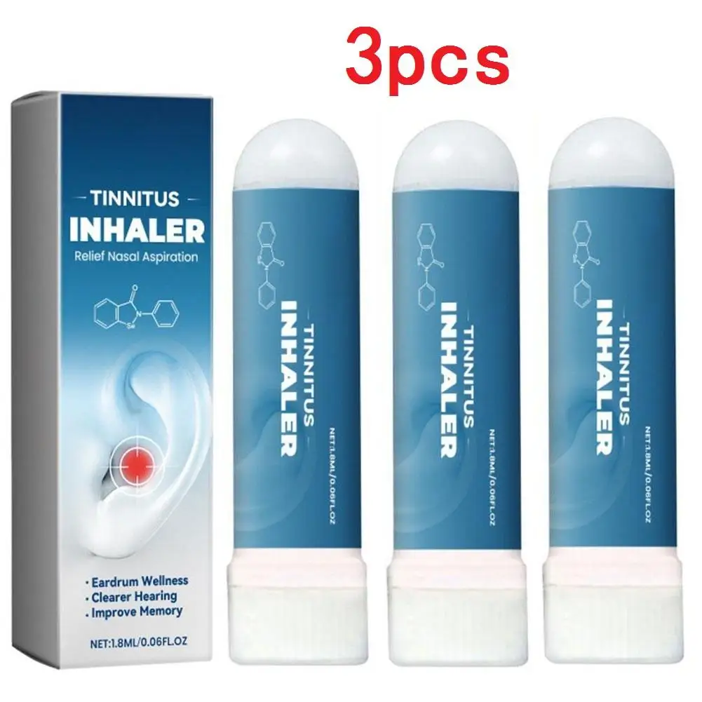 3pc Ear Nasal Relief Treatment Inhaler Relieve Deafness Tinnitus Itching Earache Ear Hard Hearing Treatment Health Care