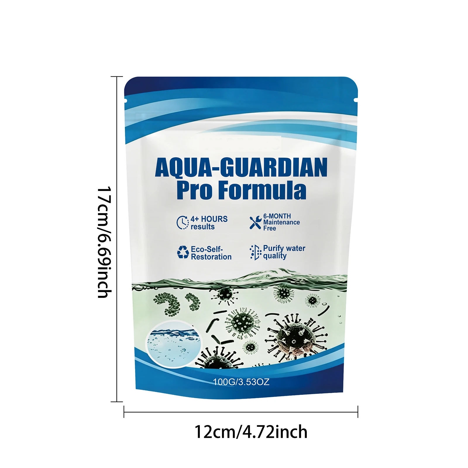 1/2/3/5PCS Aquarium Water Purifier Powder 100G Fish Tank Water Clarifier for Clear Fresh Saltwater Aquarium Filter Bag Fish Tank