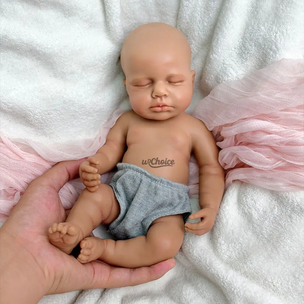 Donkere huid Loulou 12 inch babyjongen hele lichaam zachte siliconen herboren pop realistische wasbare handgemaakte pop voor rollenspel kinderen speelgoed