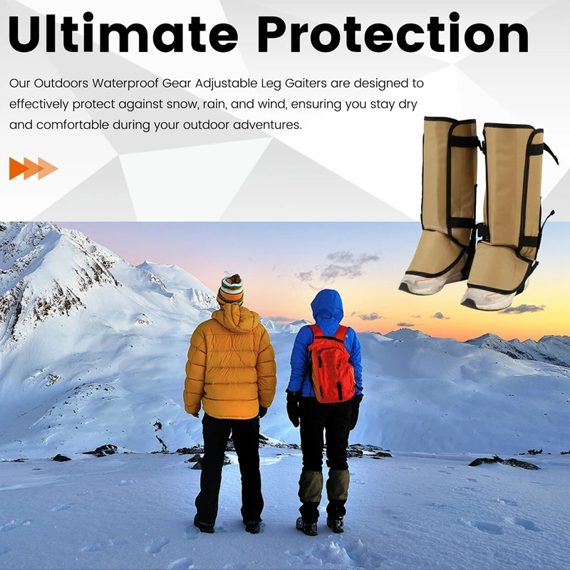 Outdoors Waterproof Gear Leg Gaiters To Protect Against Snow Leg Gaiters To Protect Rain And Wind While