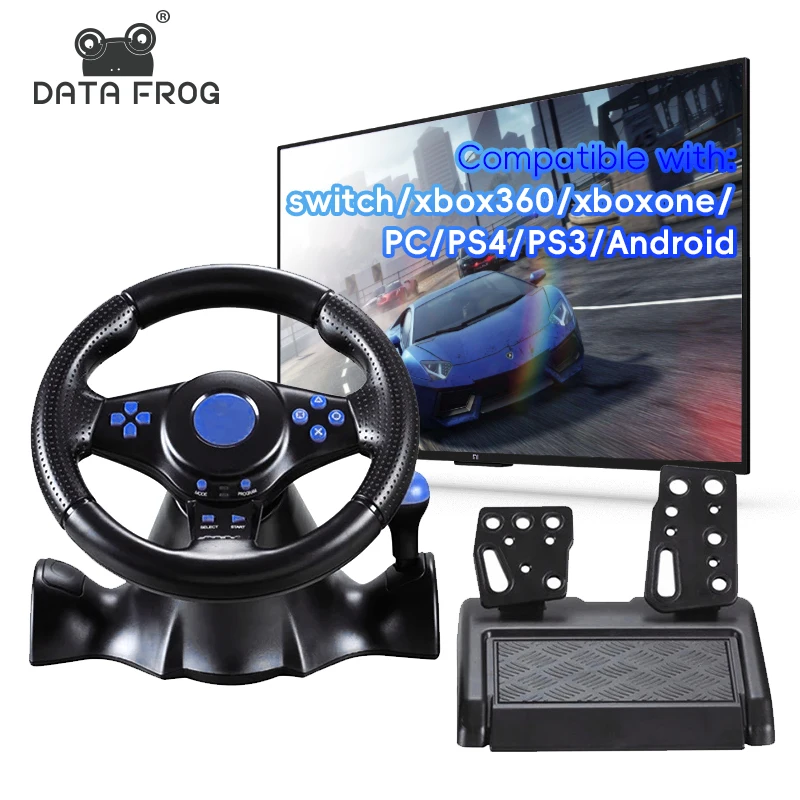 Daten Frosch Spiel Lenkrad für ps3 Racing Pad 180-Grad-Computer USB-Auto PC Vibration Joysticks für