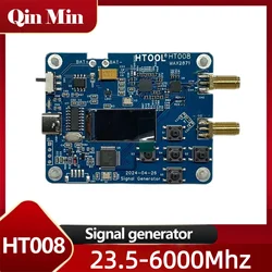 HT008 MAX2871 Signal Source 23.5-6000MHz RF Module Consists of Serial Control CH2 Support -25dB Power Regulation Upgrade