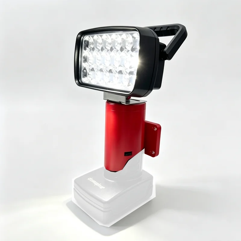 LED Work Light For M12 for Milwaukee 10.8V12V Battery Power Tool 18 Bead Portable Lantern Handheld Spotlight for Outdoor Camping