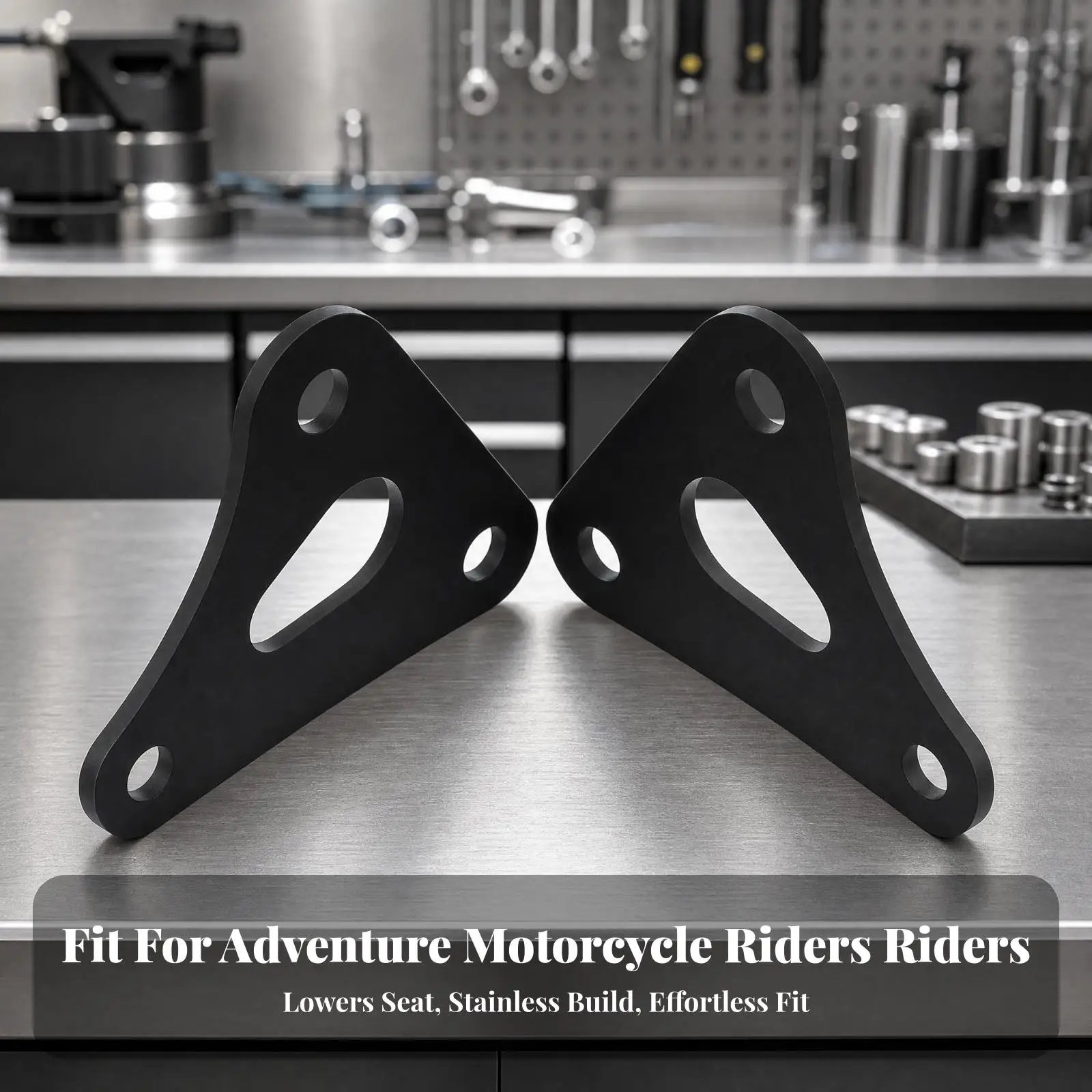 Stainless Steel Motorcycle Lowering Bracket for Compatible 2020 DL1050 Black Finish Height Reduction Kit for Riders