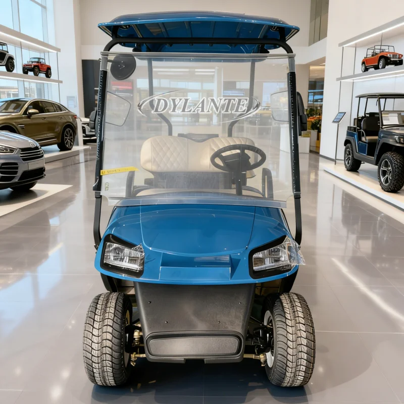 2025 نموذج جديد نمط 2 مقعد حافلة لمشاهدة معالم المدينة نادي عربة الغولف الكهربائية عربات التي تجرها الدواب عربة الصيد للبالغين مع صندوق البضائع #1