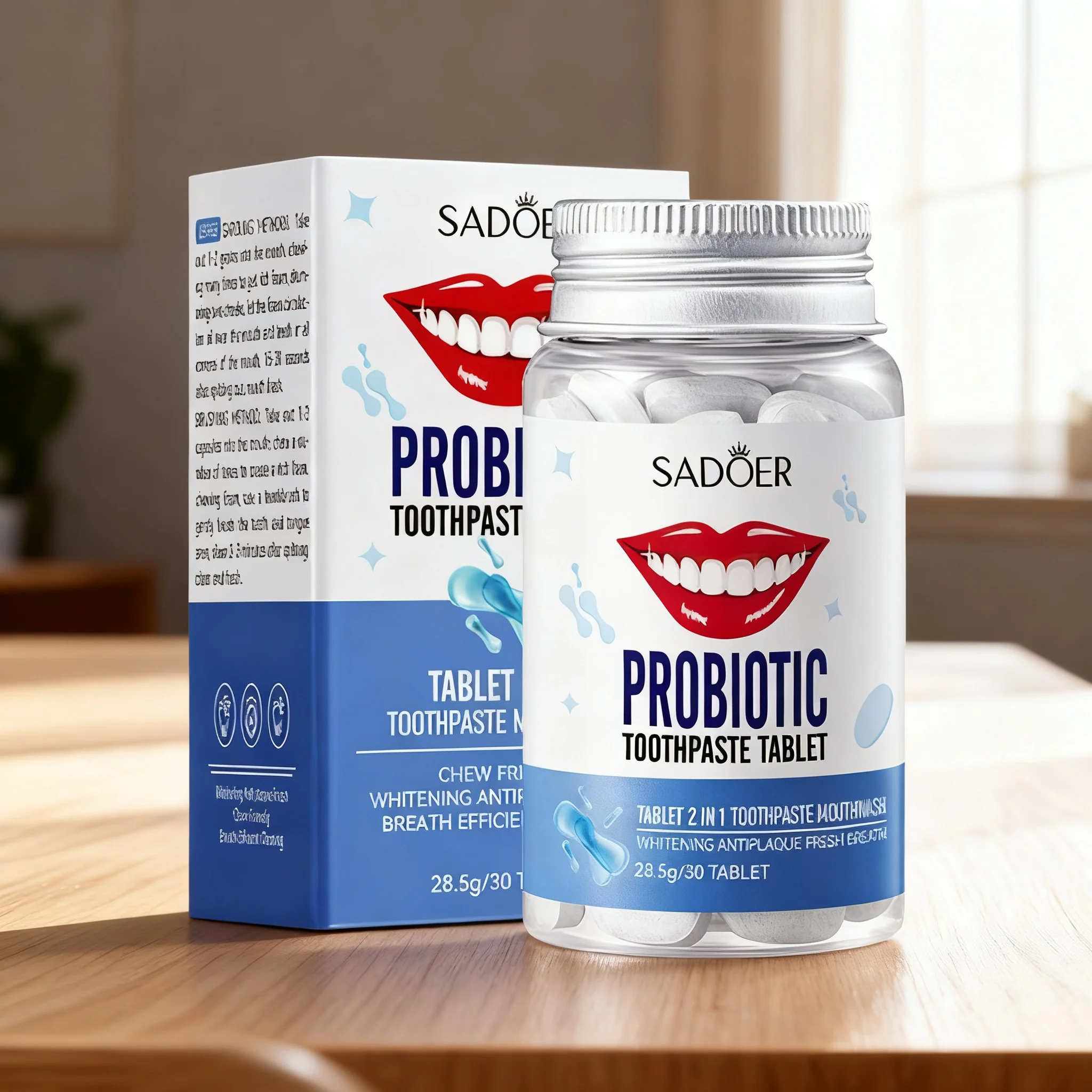 Sakura Flavor Solid Toothpaste Tablets Healthier Teeth Gums Teeth Whitening Remove Smoke Stains Fresher Breath Oral Care 28.5g