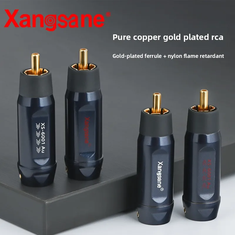 Xangsane/Elephant God, Pure Copper RCA Lotus Head Plug Audio Solder Head Audio Power Amplifier Audio Cable Terminal
