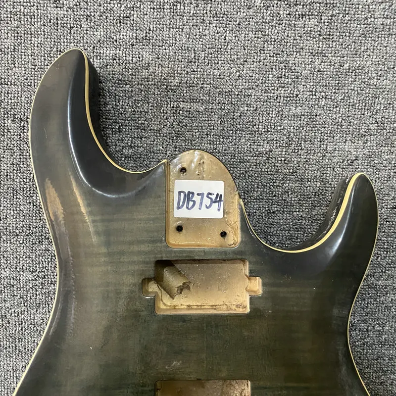 DB754 Unfinished Electric Guitar Body Gray Flamed Maple Top Solid for Redwood Eadwen imagine and Effect Electric Guitar Genuine