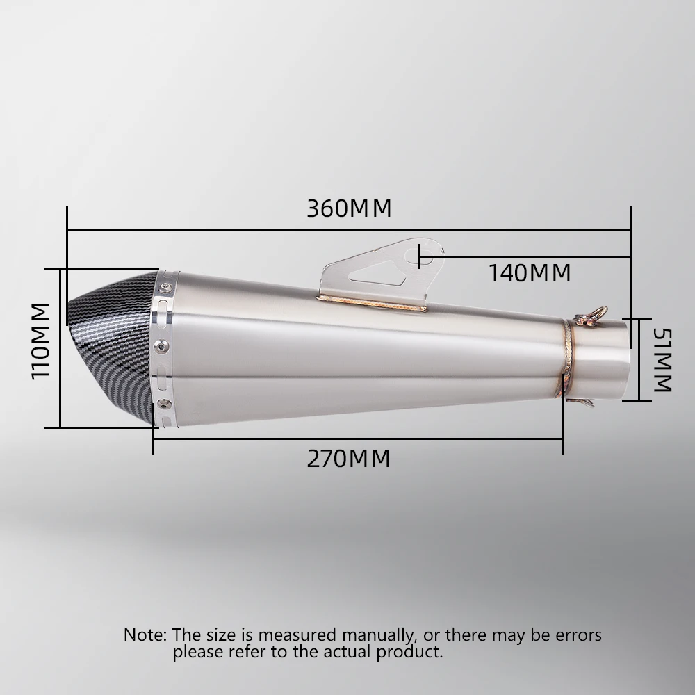 

Factory Hot Selling 36-51mm Motorcycle Exhaust Muffler Pipe With DB Killer Stainless Steel For R1 R3 R6 Nmax