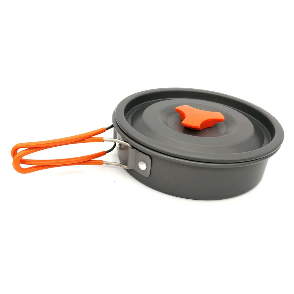 

1 Set Portable Camping Cookware Set Anodized Aluminum Alloy Outdoor Cooking Kit For 2-3 People Compact Lightweight Picnic Hiking