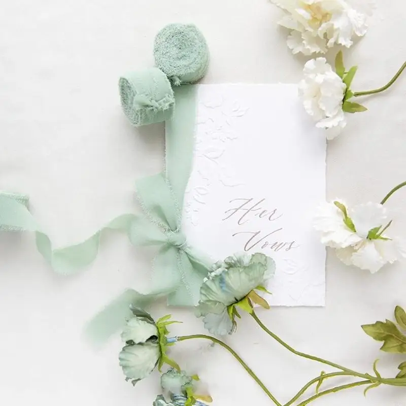 5 Meter Ribbon Roll for Wrapping Wedding Bouquets Craft Decorations Y08E