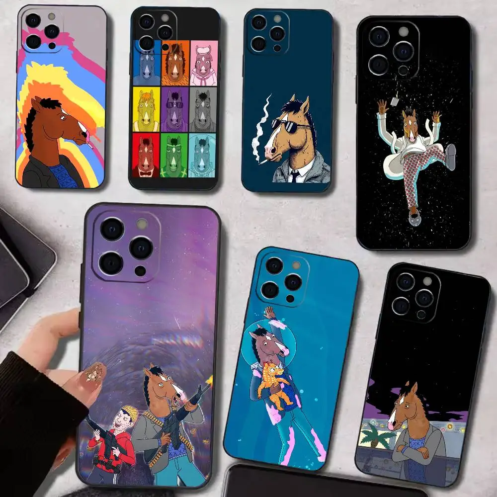

B-Bojack H-Horseman Cool Phone Case Silicone Soft For IPhone 17,16,15,14,13,12,11,XS,Plus Pro Max