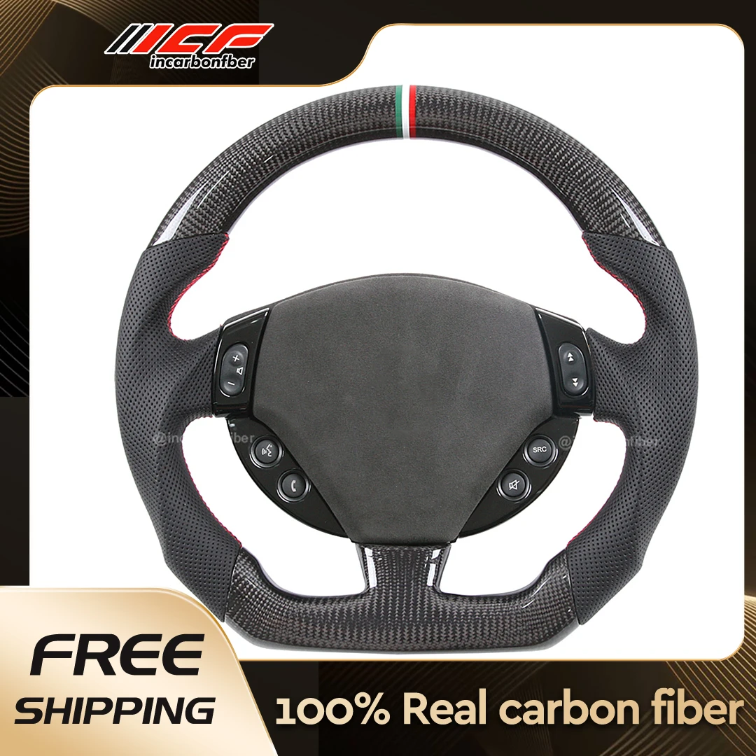 100% Real Carbon Fiber Steering Wheel forMaserati GT GranTurismo GranCabrio Quattroporte