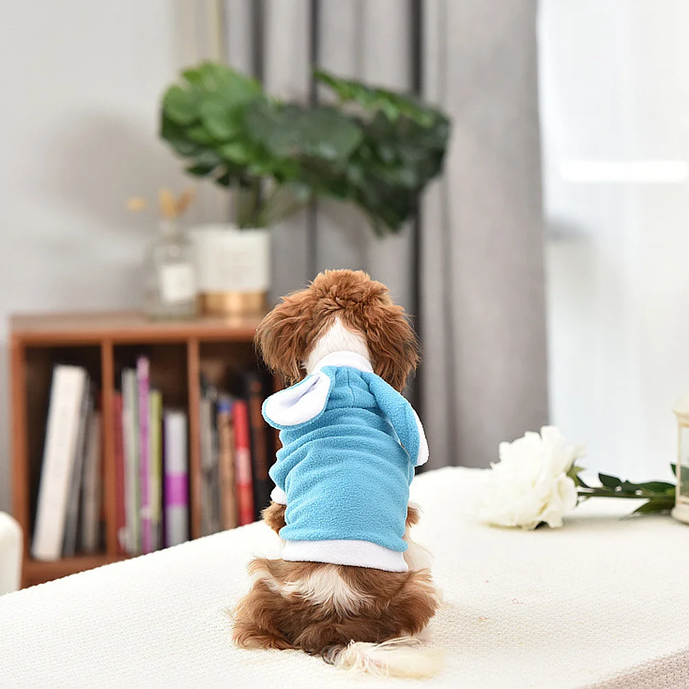 

Cozy Rabbit Inspired Dog Sweater Soft Stretchy Cotton Vest for Warmth and Style in Cold Weather Blue Dog Clothes