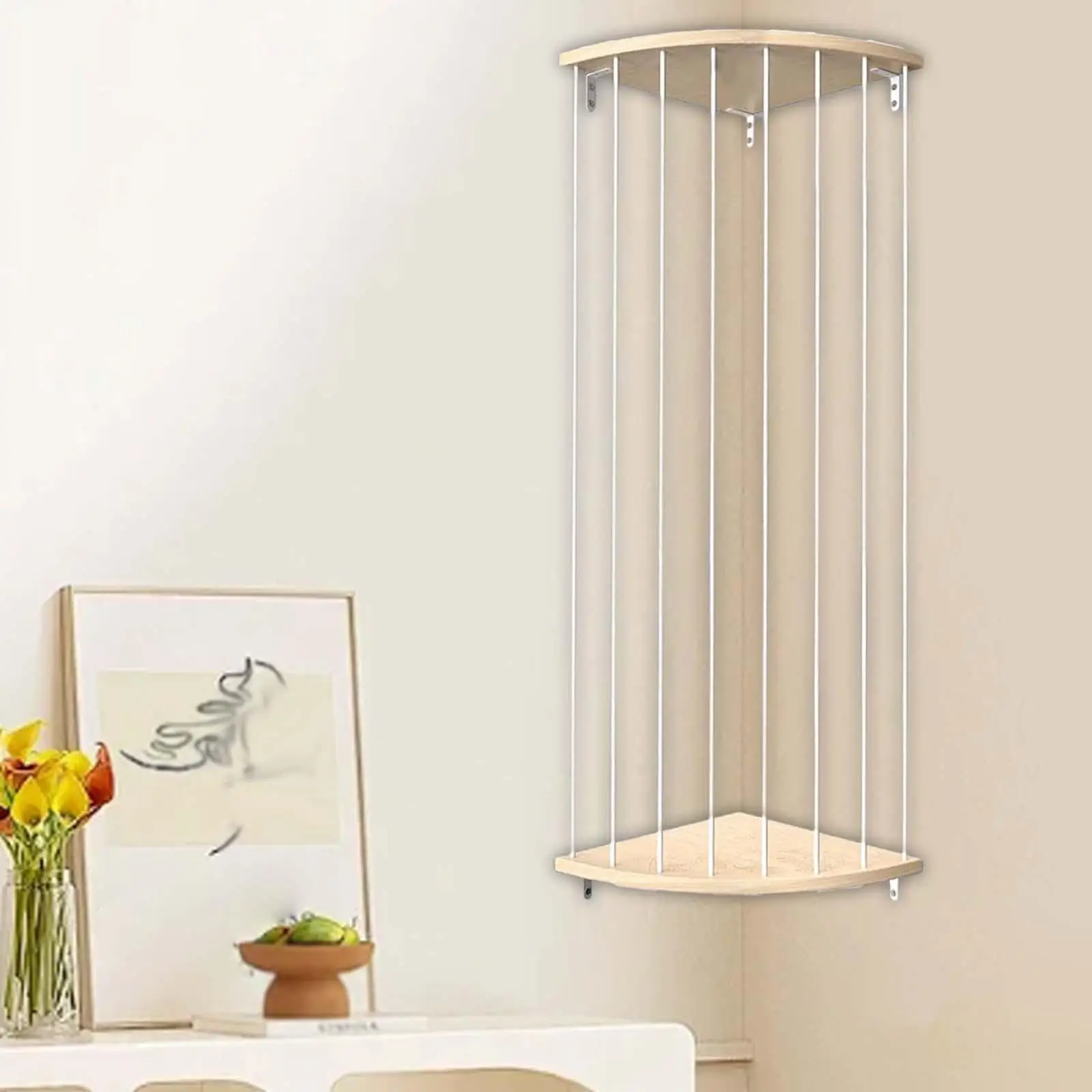 Houten Hoek Pluche Speelgoed Houder Pluche Opbergrek Voor Kinderkamer Slaapzaal