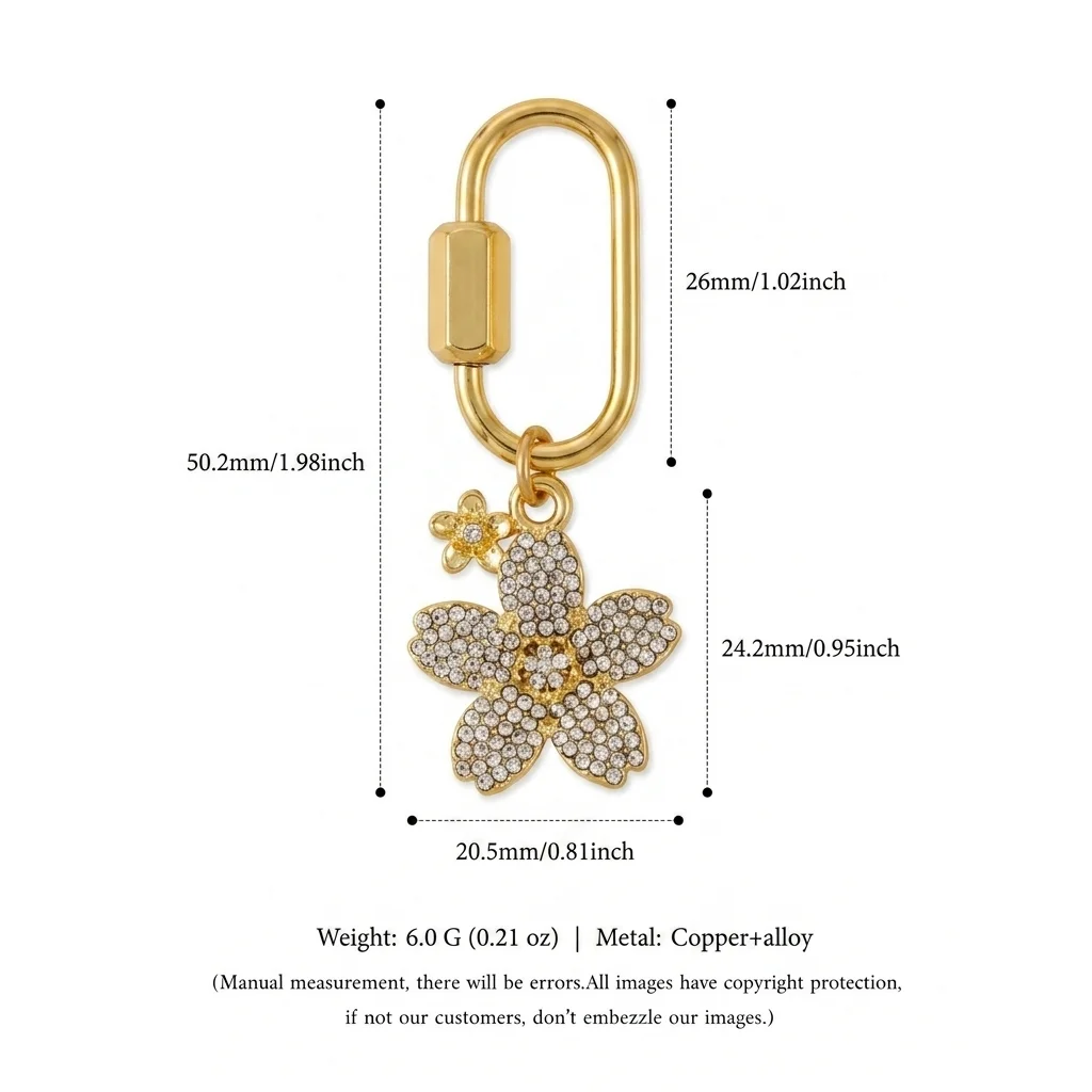 Vielseitiger, trendiger, frischer, mit Diamanten besetzter Blumen-Elefanten-Meerjungfrauen-DIY-Anhänger-Schlüsselanhänger für Schmuck. – Detail 6