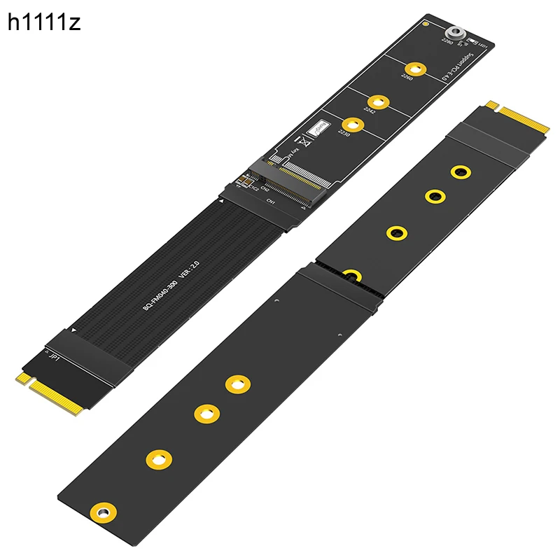 20CM M2 NVME SSD Extension Cable PCI Express 4.0 X4 M Key Extender 180 Degree Support 2230 2242 2260 2280 PCI-E 4.0 NVME M.2 SSD
