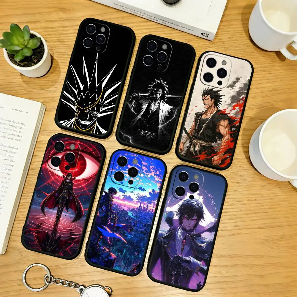 Funda de Silicona Suave Negra con Diseño de Anime D-Detective Conan C-Conan Edogawa para iPhone 17, 16, 15, 14, 13, 12, 11 Plus, Pro Max, XS