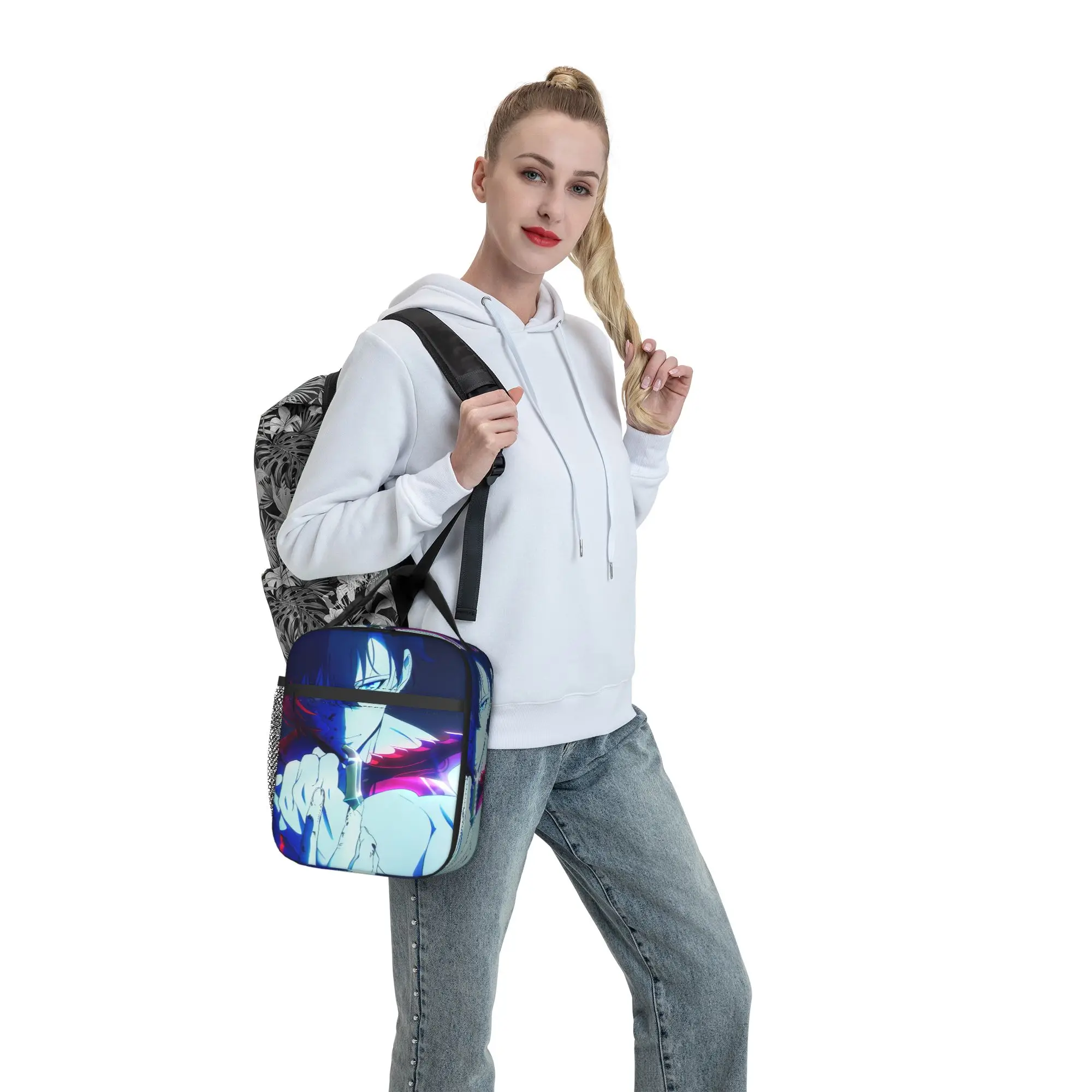 Anime Solo Levelings Thermal Insulated Lunch Bag for Work  Portable Food Bag Cooler Thermal Lunch Boxes - view 5
