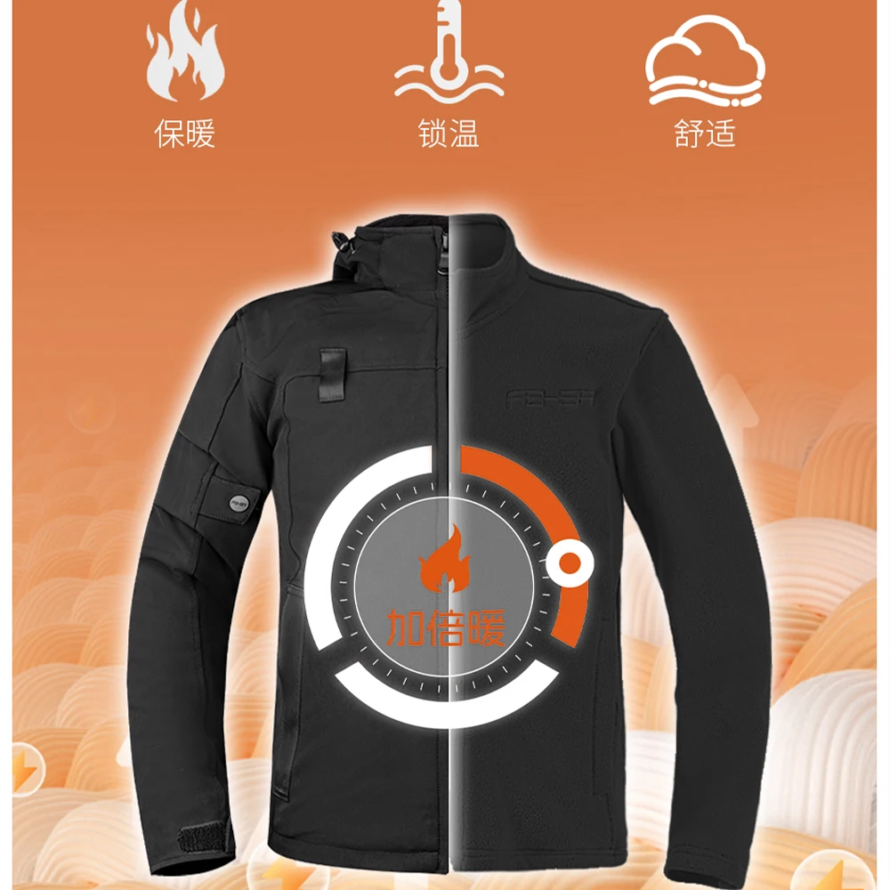 FEHER ฤดูหนาวเสื้อแจ็คเก็ตรถจักรยานยนต์กันน้ำกันน้ำผู้ชายขี่มอเตอร์ไซด์โมโตแจ็คเก็ต CE อุปกรณ์ป้องกันเกราะเสื้อผ้า S-7XL