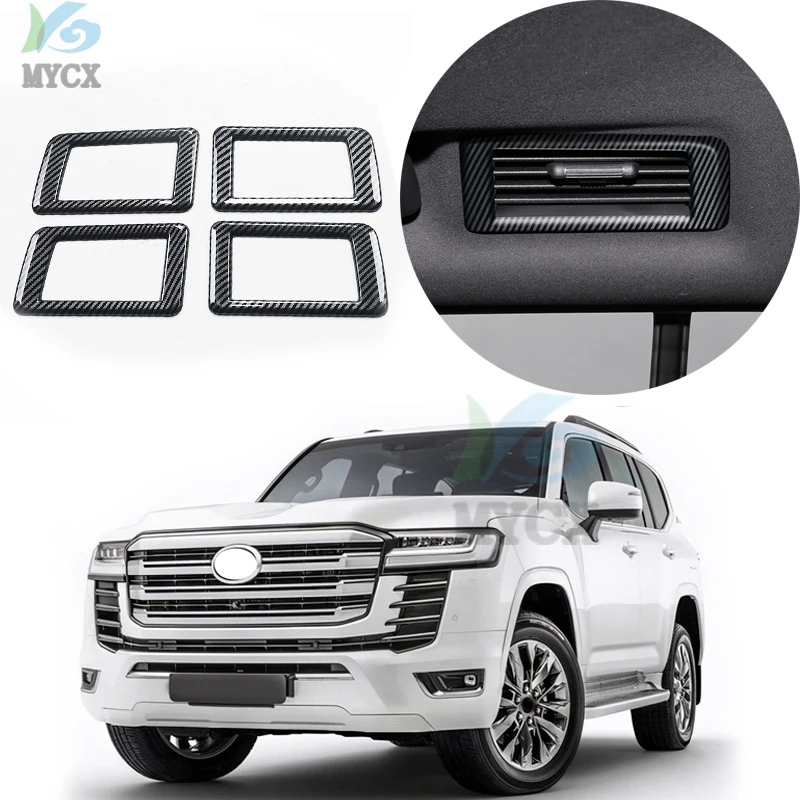 For Toyota Land Cruiser 300 2021 2022 2023 Back Air Vent Decoration Protective Sticker LC300 FJ300 Interior Accessories Tuning