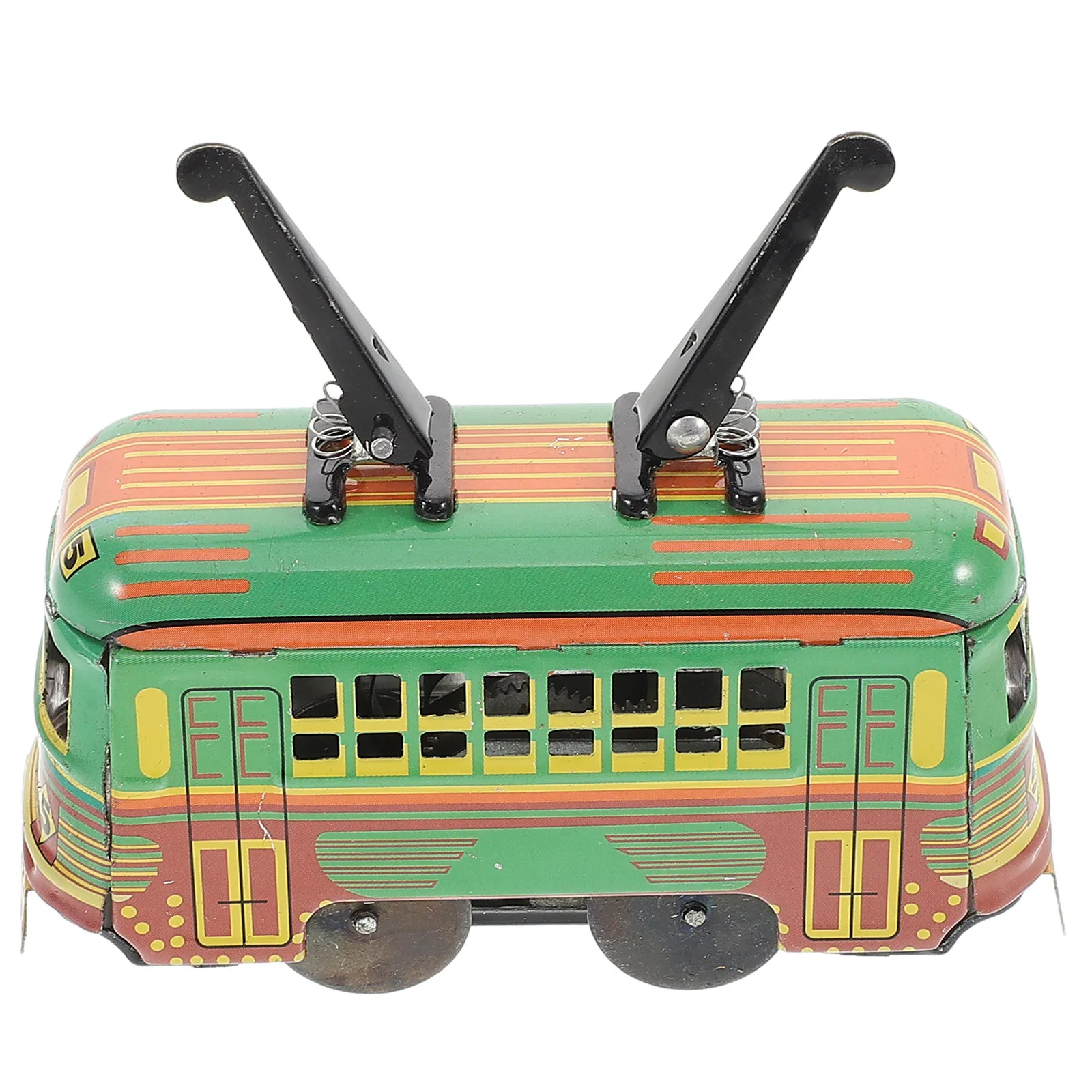 

Die Cast Double Bus Pull Back Friction Powered City Vehicle Retro Tinplate Design for Boys Girls Birthday Party Favor