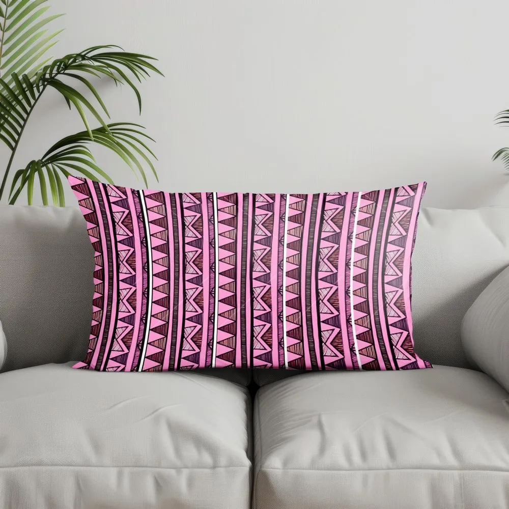 Home Decor Colorful Geometric Pattern Pillowcase Suitable For Sofa Bedroom Car Pillow Cover Cushion Rectangular Back Cushion