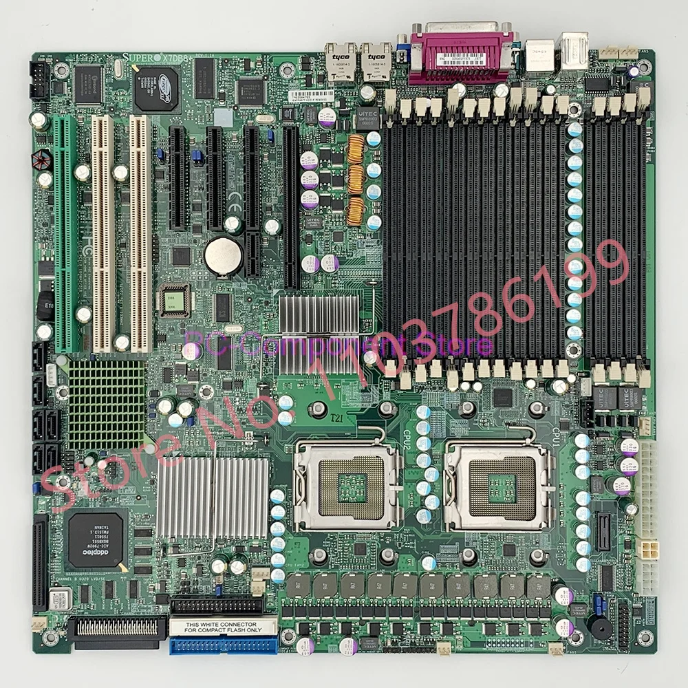 Placa-mãe do servidor LGA771 perfeita testada X7DB8