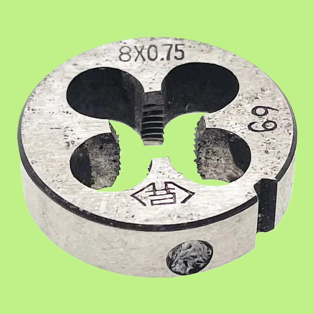 

M8x0.75 Hand Tools，Metric Die RH Right Hand Threading Tool ，Thread Die ，Die Holder Thread Repair Tool