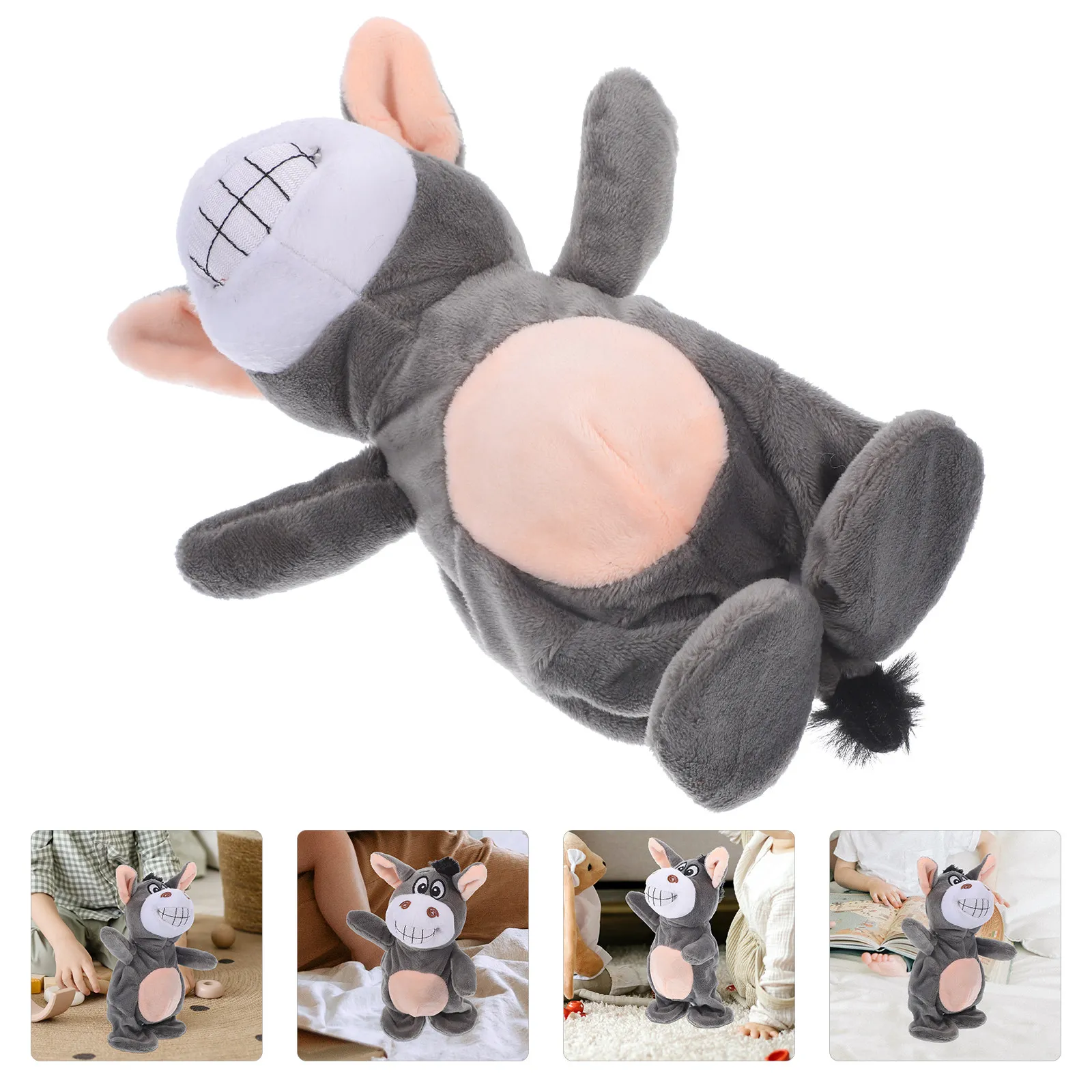 

Talking Donkey Funny Recordable Mimicry Electronic Interactive Stuffed Animal for Kids Early Learning Gift Fun Voice Repeater