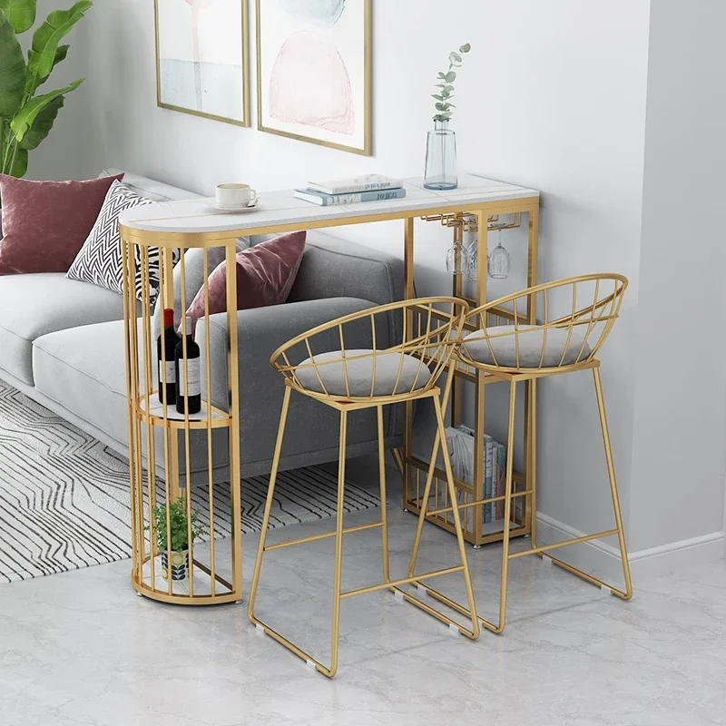 

Light Luxury Marble Console - Nordic Iron Sofa Table for Living Room
