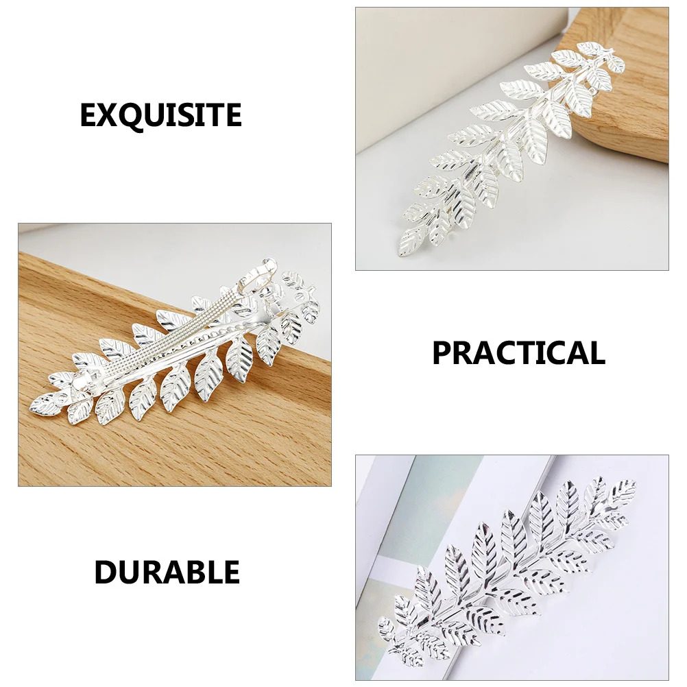 

Набор из 4 заколок для волос в форме листьев, пружинные заколки-невидимки, металлические декоративные аксессуары для волос для женщин, для повседневной укладки хвоста