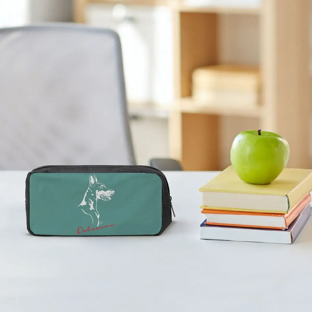 

Doberman Dog Canine Portrait (2) Pencil Cases for Student School Pen Box Pencil Bag Large Capacity Pencil Pouch Pen Holder