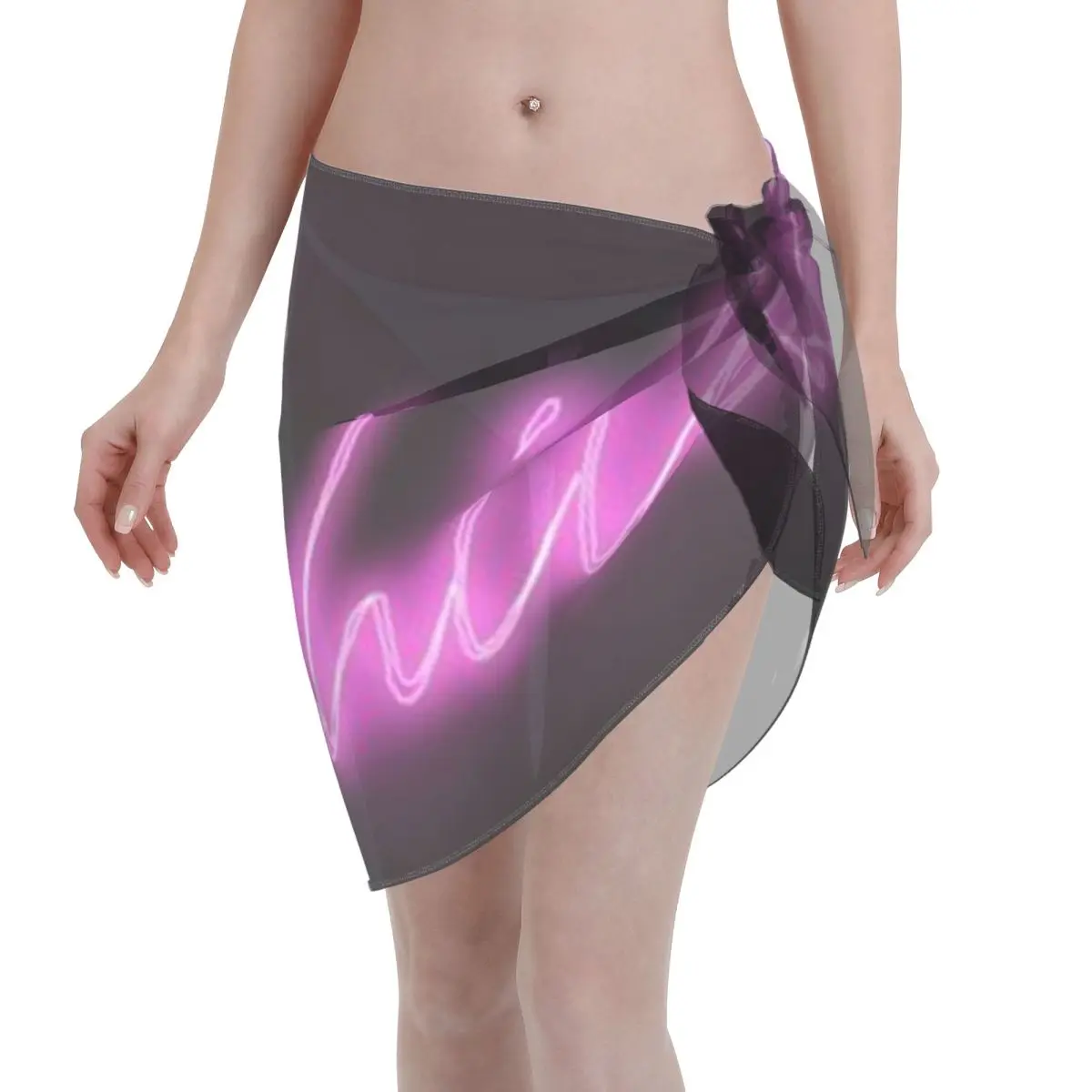 

Promotion Stay Awhile Neon Sign Women's Beach Wrap SkirtPlus Size Beach Outing Swimwear Cover Up