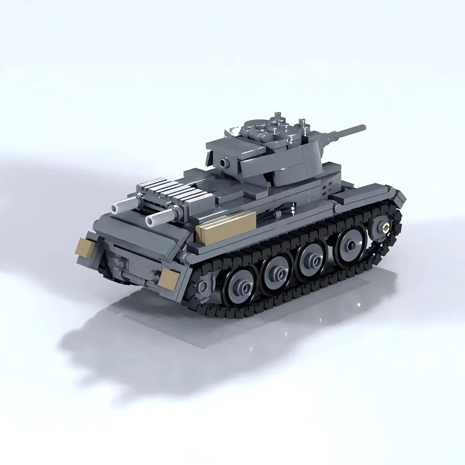 MOC Military Series Tracked Armored Vehicle Building Blocks Set Soviet BT-7 Light Tank Model Children's Puzzle Toy Birthday Gift