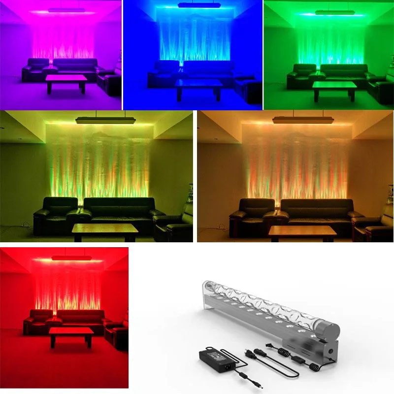 Imagem -03 - Controle Remoto Rgb Dynamic Water Ripple Light Lâmpadas de Parede Projeção Led Fundo Criativo Hotel e Sala de Estar