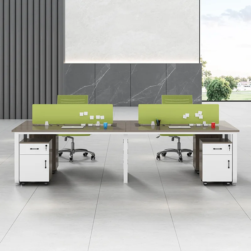 Staff Desk Simple Modern 2/4/6 Staff Desk Screen Card Seat Office Table Chair Combination Furniture