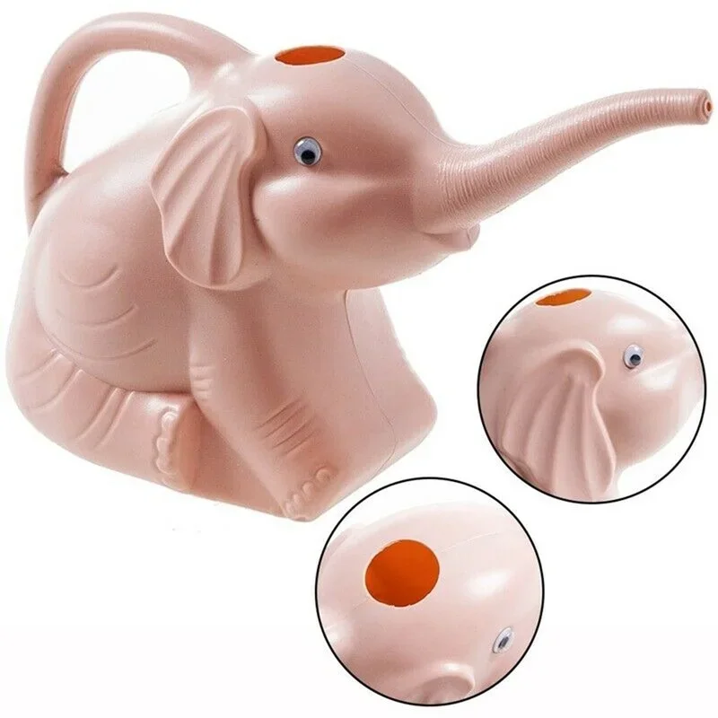 Cute Plastic Elephant Shape Watering Pot Can Plant Outdoor Irrigation Gardening Tools Equipment Garden Supplies Home Accessories